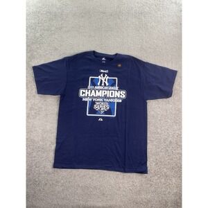New York Yankees Shirt Mens Extra Large Blue 2009 American League Champions MLB